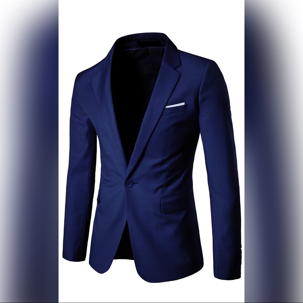 BRAND NEW! Rich Navy Blue Slim fit Jacket. Sz L